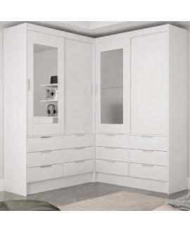 Closet 4 Portas 12 Gavetas Granato - Grand Line