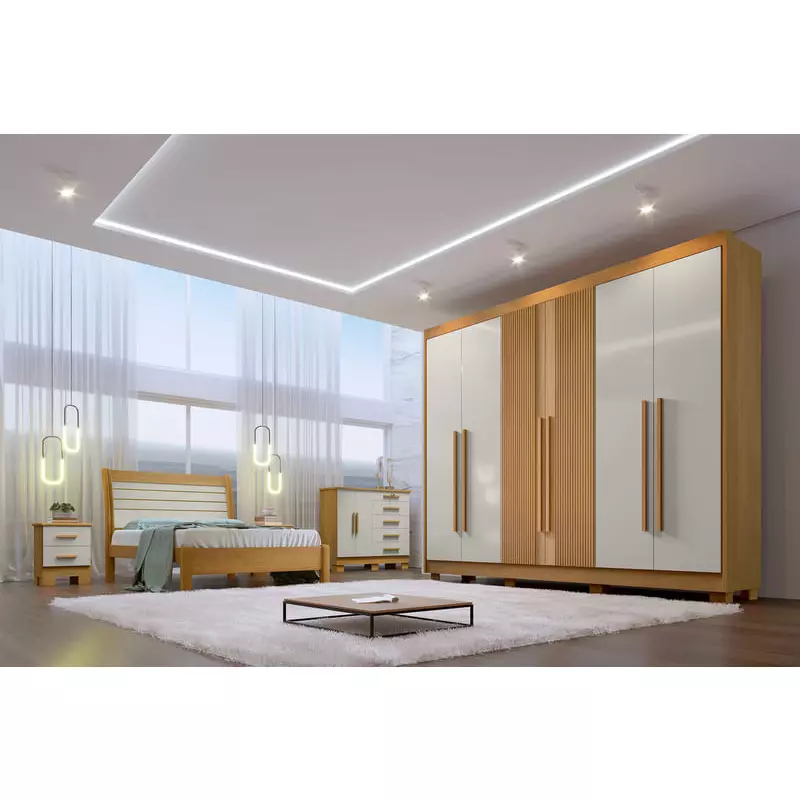 Guarda Roupa Casal 6 Portas 7 Gavetas - Athos Ripado - Móveis D'Doro