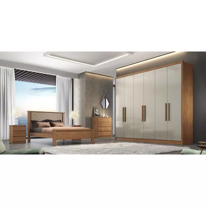 【Reina様】NR-B17HWW★IR818★NA-F60PB14★IS965 Guarda Roupa Casal 100% MDF 6 Portas 6 Gavetas - Rizon - Móveis