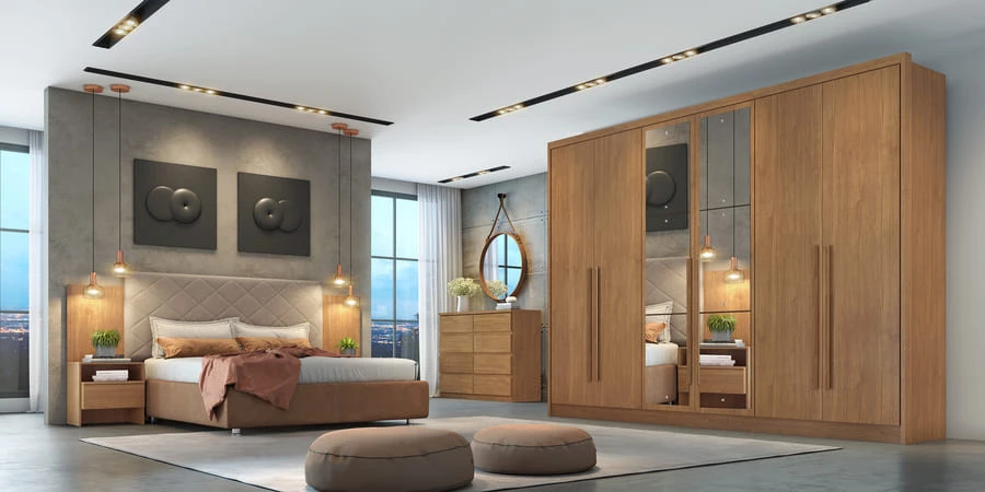 grandPa！　ROBUST RSC-53ML Guarda Roupa Robust Casal Sem Espelho 6 Portas 8 Gavetas Novo