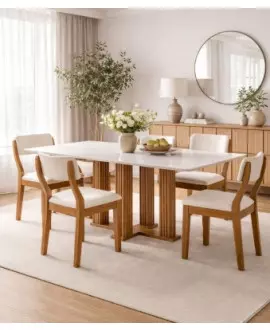 Sala de Jantar 4 cadeiras 1,20 x80 - Roma - Domus Móveis