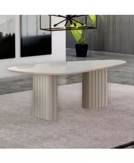 Mesa de Jantar Orgânica com vidro 2x1- Iza  Arbo Design