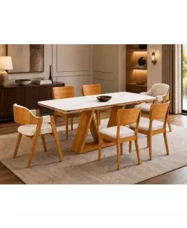 Sala de Jantar 6 cadeiras 1,80x90 - Zeus - Imperial