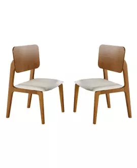 Cadeiras Moderna em Madeira Maciça - Jasmim - Harmonia Salas