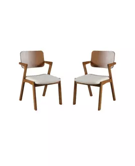 Cadeiras Anatômica com Braço em Madeira Maciça - Lótus - Harmonia Salas