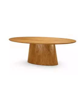 Mesa de Jantar Oval 2,20x110 laminada Atenas Imperial Móveis