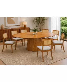 Sala de Jantar maciça 8 cadeiras 2,20m - Londres  -Imperial