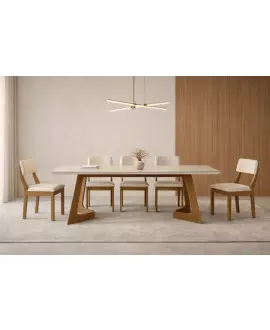 Sala de Jantar Completa com 6 Cadeiras Nápole -Domus Móveis
