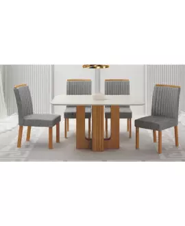 Conjunto jantar 4 cadeiras 1,20x80 Izabelle - Arbo Design