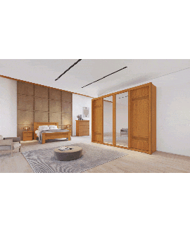 Guarda Roupa Casal com Espelho 6 Gavetas - Palladio Ruby - Móveis Bettio