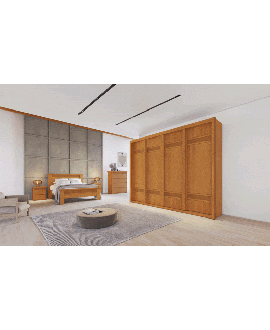 Guarda Roupa Casal 4 Portas 8 Gavetas - Palladio Gold - Móveis Bettio