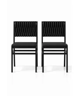 Kit 2 Cadeiras externa corda Náutica Milon Solare