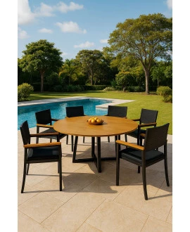 Conjunto Náutico de Área Gourmet 6 Cadeiras  1,50m - Solara