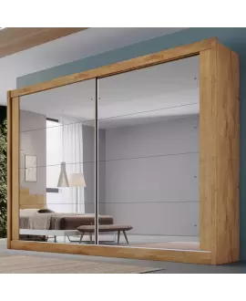 Guarda Roupa Casal Espelhado 2 Portas 4 Gavetas - Creta - Móveis Europa