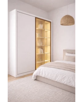 Guarda Roupa 2 Portas 3 Gavetas 10  Prateleiras  New GLASS - Novo Horizonte 