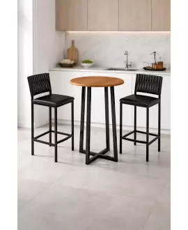 Bistrô Completo com 2 Banquetas - Lumara -Solara