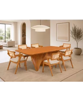 Sala de Jantar 6 cadeiras 1,60x90 - Oslo-Sala Nobre