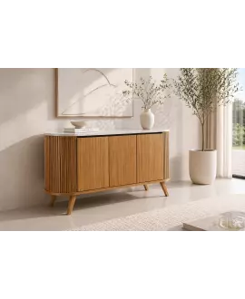 Buffet Ripado 3 portas Aurora 1,64 metros- Domus Móveis