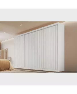 Guarda Roupa Casal Ripado 3 Portas 6 Gavetas - York - Móveis Europa