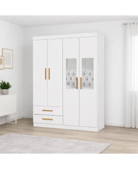 Guarda Roupa 4 Portas 2 Espelhos centrais Allure -Grand Line