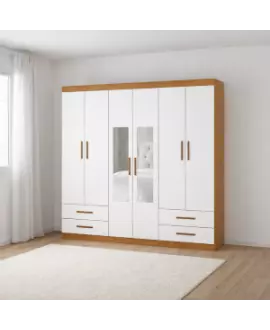 Guarda Roupa 6 Portas 4 Gav 2 Espelhos Allure -Grand Line