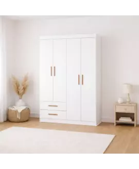 Guarda Roupa 4 Portas 2 gavetas Allure -Grand Line