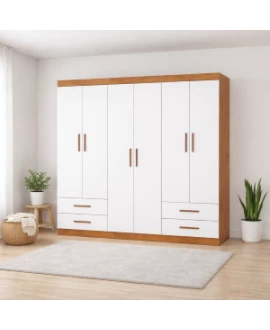  Guarda Roupa 6 Portas 4 Gavetas Allure -Grand Line