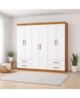  Guarda Roupa 6 Portas 4 Gavetas Allure -Grand Line