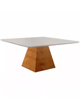 Mesa de Jantar Quadrada com Base Pirâmide - Velvet-1,50 x 1,50 metros - Requinte Salas  ENVIO IMEDIATO