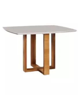 Mesa de Jantar Moderna Base Laminada - Atlas - Art Salas
