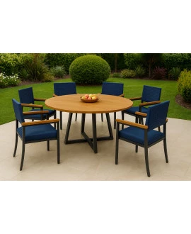 Conjunto Náutico de Área Gourmet 6 Cadeiras  1,50m - Solara