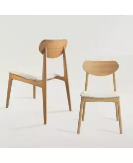 Cadeiras para mesa de jantar moderna - Begônia Madeira - Tendence Móveis
