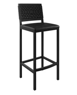 Banqueta Metálica em Corda Náutica - Madri - Paonanda Decor