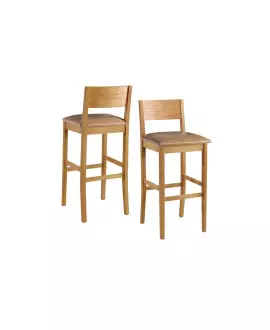 Banqueta em Madeira Maciça - Opala - Requinte Salas