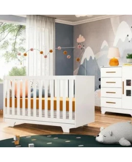 Berço que vira Cama com Colchão - Life - MobiBaby
