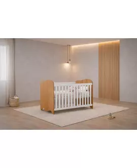 Berço com colchão que vira Cama Ninho- MobiBaby