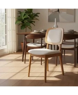 Cadeiras Encosto Arredondado Curvado - Cadeiras com Encosto Estofado Curvado - Bayonne - Gold Salas - Gold Salas 