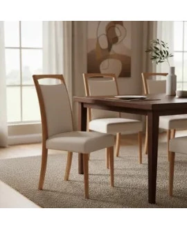 Cadeiras com Encosto em Estofado e Pegador - Bravia - Gold Salas