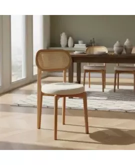 Cadeiras com Encosto Curvado em Telinha - Chelsea - Gold Salas	