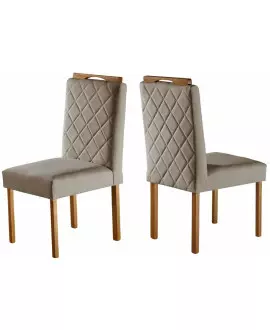 Cadeiras para Mesa de Jantar Madeira Maciça - Cristal - Móveis Mundial