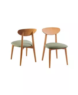 Kit 2 Cadeiras Moderna em Madeira Maciça - Hórus - Requinte Salas