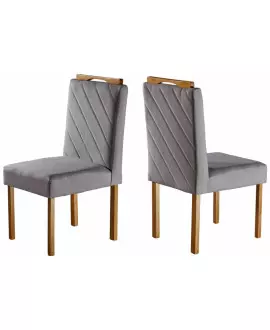 Cadeiras para Mesa de Jantar Madeira Maciça - Jade - Móveis Mundial