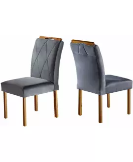Cadeiras para Mesa de Jantar Madeira Maciça - Rubi - Móveis Mundial