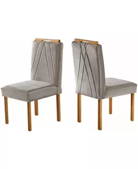 Cadeiras para Mesa de Jantar Madeira Maciça - Safira - Móveis Mundial