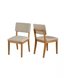 Cadeiras Madeira Maciça Estofada - Azaleia - Harmonia Salas