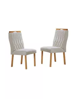 Cadeiras para Mesa de Jantar Estofada - Genova - Art Salas