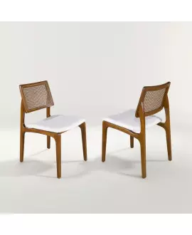 Cadeiras para mesa de jantar encosto diferenciado com telinha