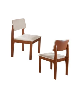 Cadeiras para Mesa de Jantar Estofada - Turim - LJ Móveis