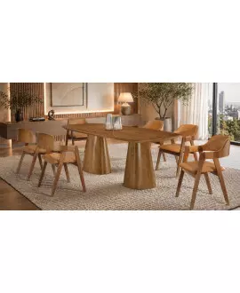 Sala de Jantar maciça 6 cadeiras 1,80 - Valência -Imperial