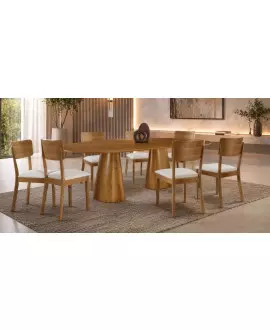 Sala de Jantar maciça 8 cadeiras 2,20m - 2torres -Imperial